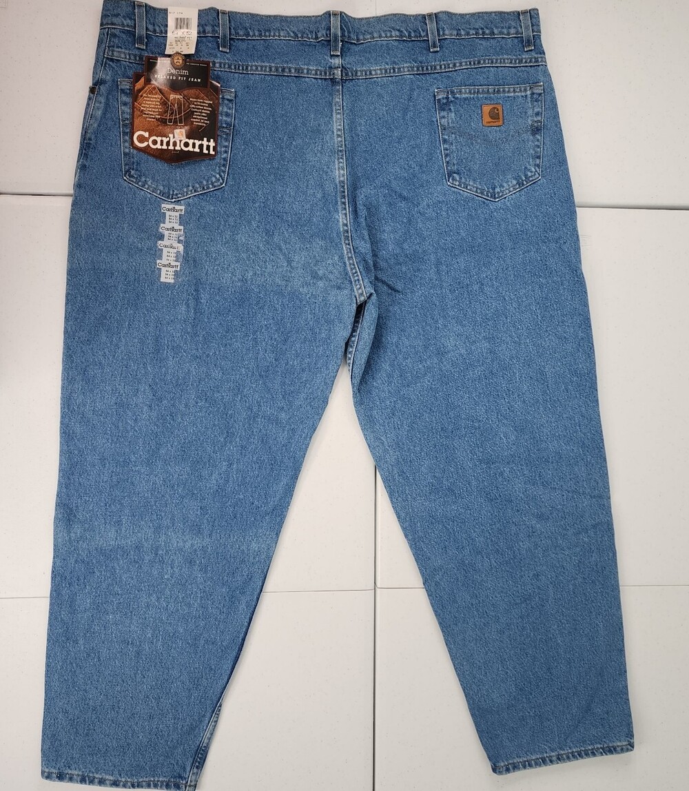Carhartt Relaxed Fit Tappered Leg Blue Jeans 54x32 NOS